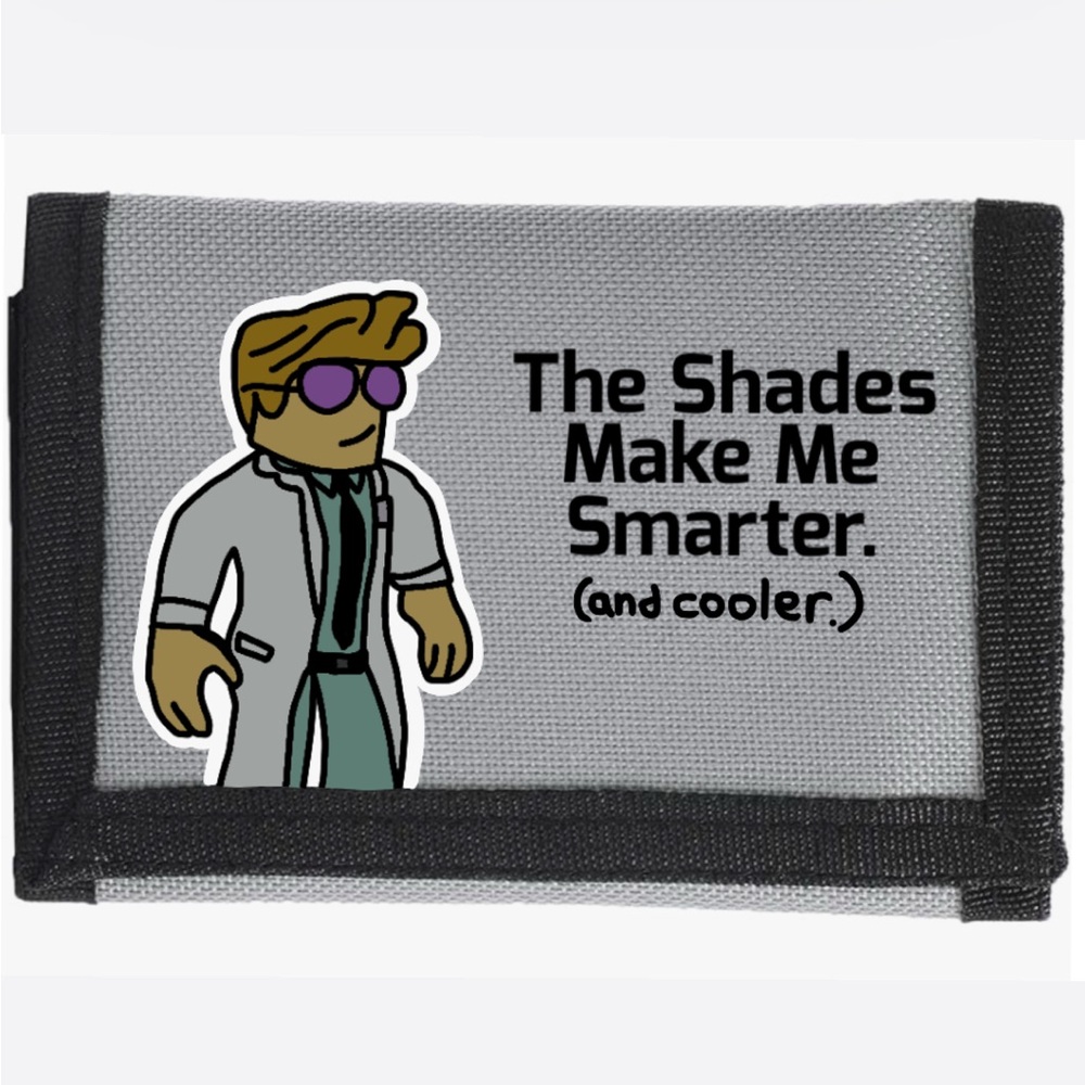 Roblox Trifold Wallet Coin Pocket for Kids - Grey/Black